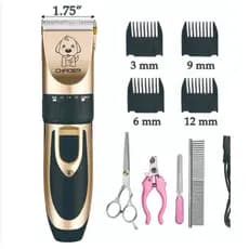 Kit 11 Maquina De Tosa Profissional Pet Cães Gato Sem Fio - Ideal Para Retoques e Acabamentos Em Cães e Gatos LUIZA