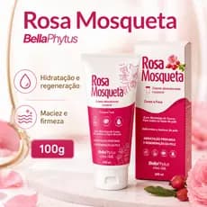 Rosa Mosqueta Creme 100ml Para todos os tipos de pele Uniformiza a textura da pele  Bellaphytus