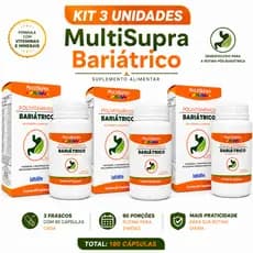 Kit 3 Polivitamínico Bariátrico B12  Reposição Pós Cirurgia Bariátrica Saúde Vitalidade Original