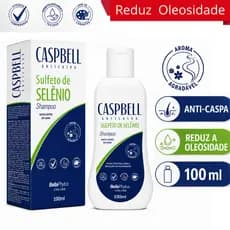 Shampoo Anti Caspa Sulfeto de Selênio 100ml Caspbell Reduz Oleosidade aroma agradável - BellaPhytus