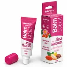Rosa Mosqueta Balm Labial 10g com Manteiga de Cacau, Proteção e Restauração - BellaPhytus