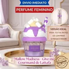 Perfume feminino Mallow Madness Lattafa BAUNILHA ATRAENTE DOCE MARSHMALLOW CHANTILLY Perfume baunilha