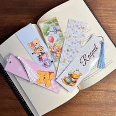 Marca página personalizado plastificado com ou sem tassel - Ursinho Pooh