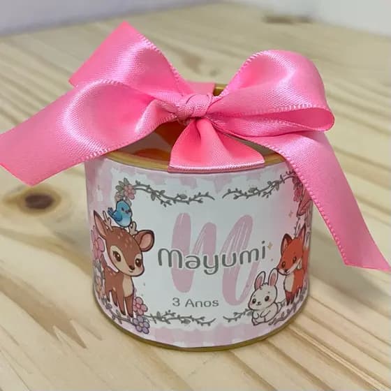 lembrancinha bosque encantado personalizado - tubolata 6x5cm