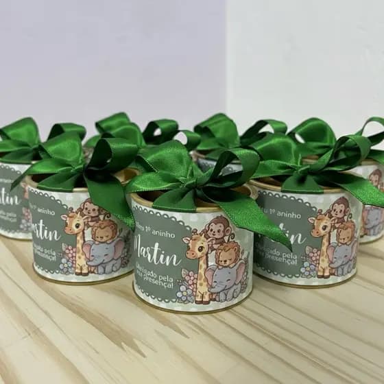 Lembrancinha Safari tubolata personalizada 5x6cm - fazemos qualquer tema.