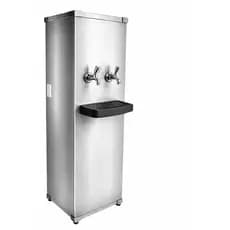 Bebedouro De Água 25 Litros 2 Torneiras Geladas Resfriador Coluna Purificador Inox