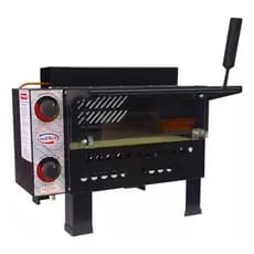 Forno De Pizza Industrial A Gás 68x48 Cristal Aço Profissional 1 Pizza Grande