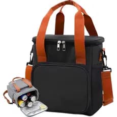 Bolsa Térmica Grande Espaçosa com Dois Compartimentos, Lancheira para Marmita, Passeio, Escola, Faculdade, Trabalho