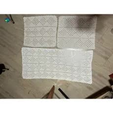 tapete crochê, jogo de tapete, tapete artesanal, decoração casa, tapete banheiro, tapete cozinha, crochê feito à mão