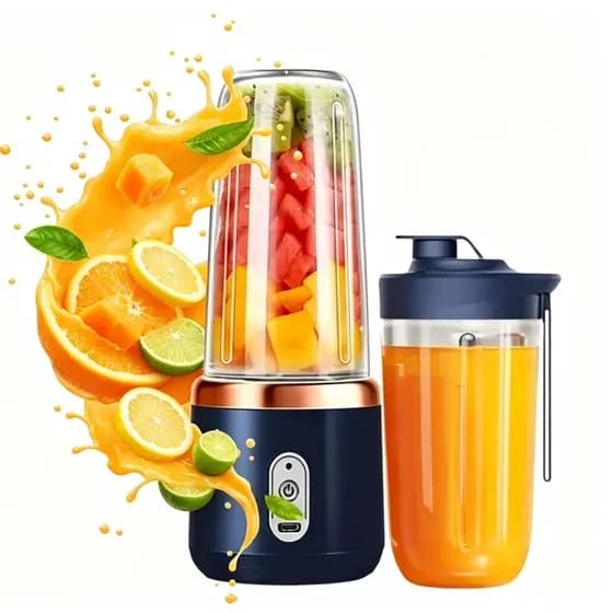Mini Liquidificador Espremedor Elétrico Portátil 400ml USB Recarregável Mixer Suco Smoothie