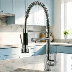 Torneira Cozinha Luxuosa Bancada 360° Giratória Spray Removível Misturador Quente E Fria