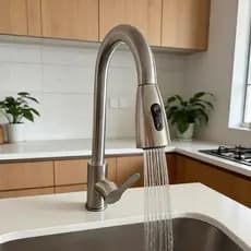 Torneira Flexível Retrátil Cozinha Lavatório Design Fosco E Escovado Montagem Rápida