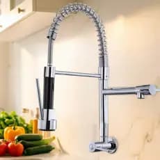 Torneira De Cozinha Gourmet , Mola Extensível , Extensão De Spray Para Preparação , Prata Fosca/Preta , O Modelo De Banc