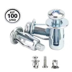 100 porcas M4 500kg, porcas de pétalas, porcas de expansão, peças de fixação finas, parafusos de expansão com parafusos,