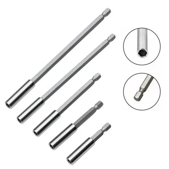 Um conjunto de 5 bielas estendidas com alça Hexagonal de 1/4 (6.35 mm), 5 comprimentos: 60/75/100/150/200 mm, peso Total