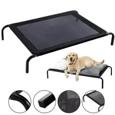 Cama de cachorro suspensa, liga de alumínio, respirável, lavável, Design corretivo, 90x62x18cm
