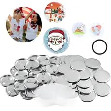 Consumíveis para fazer botões em branco, 100 conjuntos de pinos de botão de Metal, adequados para máquinas de botão, con