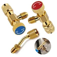 2 itens para válvula especializada de controle de refrigerante de ar condicionado (R22/R410) + 1 adaptador de extensão