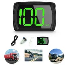 Interface USB GPS Head Display Velocímetro digital (kilômetro/hora), display digital de cabeça de satélite GPS, preto, 3