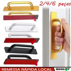 2/4/6 peças maçaneta adesiva para gaveta de guarda-roupa de cozinha, puxador de gaveta de liga de alumínio