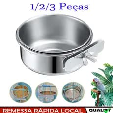 Pratos de comida para pássaros, Tigelas de água para gaiolas com suporte de grampo para pequenos animais como chinchilas