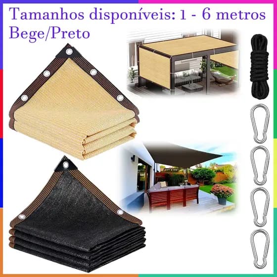 Lona Tela Toldo Sombra Garagem Cobertura Pergolado Sombreamento Piscina Shade Jardim 90% Trama Sol Sombrite