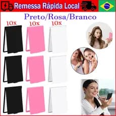 10 peças espelho de maquiagem, quadrado, espelho de maquiagem de bolso, espelho de maquiagem portátil dobrável
