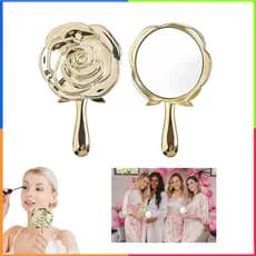 Conjunto de 2 peças de Mini espelho de maquiagem Golden Rose