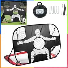 Pequeno gol de treinamento de futebol bola de futebol tênis gol de treinamento de futebol único-preto + vermelho