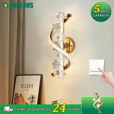 GOGEOUS 3 Cores 110V-220V Arandela Luminária De Parede Cristal LED Sala De Estar Quarto Corredor Luxo Moderno