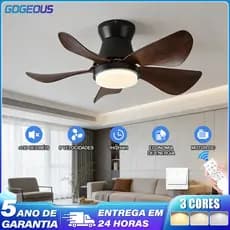 3 Cores 110V-220V Ventilador de Teto Com Luz 25W  Com Controle Remoto Ideal Para Sala De Jantar Sala
