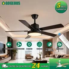 3 Cores 110V-220V Ventilador de Teto Luz LED Comtrole Reomoto Silencioso De  Adequado Para Sala De Estar Sala De Jantar