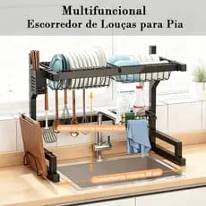 Escorredor De Louça Suspenso Aço Inoxidável Kitchen Rack Escorredor Material Espessado Organizador Louça