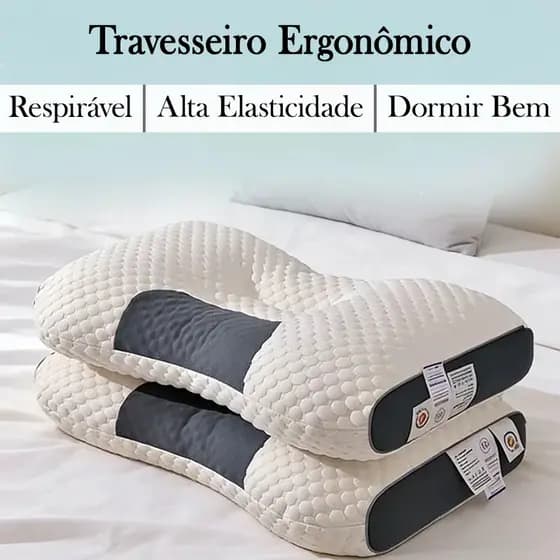 Travesseiro Apoio Almofada de Pescoço Para Dores Ergonômico ajuda a dormir Pronta Entrega