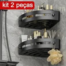kit Prateleira de armazenamento Banheiro De Shampoo Rack Sem Furo com Adesivo alta qualidade