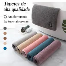 Tapete de Banheiro Microfibra 40x60 e 50x80 Antiderrapante Cores para Banheiro Cozinha e Quarto