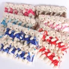 10 peças/pacote Boneco de Urso de Sorvete para Buquê, Presente de Aniversário, Mini Urso de Pelúcia, Boneco de Casal de
