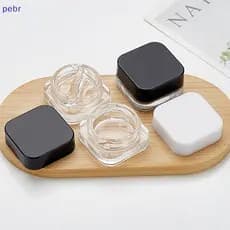 [pebr] 1PCS 9ml Frasco Quadrado De Vidro Para O Cuidado Da Pele Frascos De Creme Os Olhos Loção Refilável De Maquiagem [