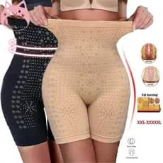 Mais Tamanho Mulher Modelador De Corpo Cintura Alta Abdômen Controle De Calcinha Pós-Parto Sem Costura HGF