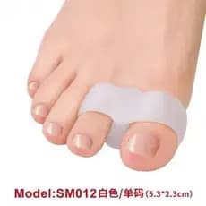 2 Peças 2 Peças_1 Par Divisor de Silicone para Dedo Protetor de Gel de Dois Furos Corretor de Joanete Ortopédico Hallux