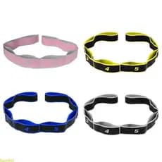 Faixas de Resistência Levike, Faixas Elásticas de Nylon com 8 Laços, Pilates, Exercícios de Ginástica, Faixas de Resistê