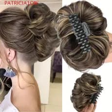 PATRICIA1OW Coque De Cabelo Ondulado Sintético , Elástico Updo Bagunçado Para , Extensões