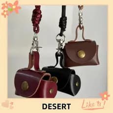 Deserto Pendurado Pescoço Moeda Bolsa Colar , Presentes De Couro Saco De Fone De Ouvido , Pingente Longo Camisola Corren
