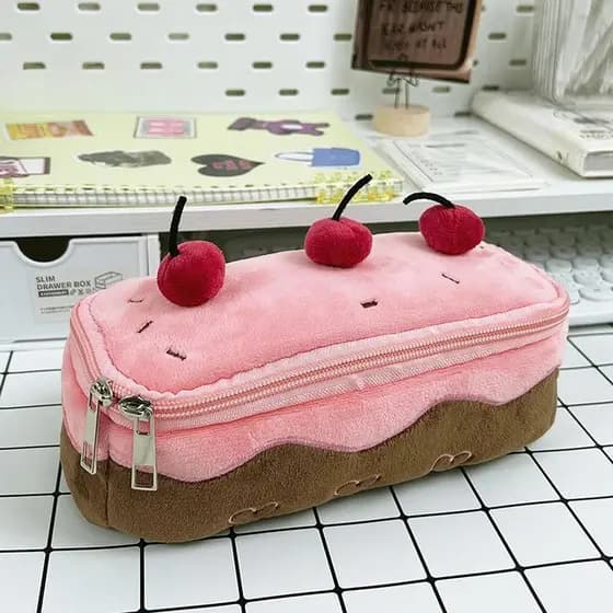 [Tinchigh] Bolsa de maquiagem de madeira de cerejeira, elegante e de grande capacidade
