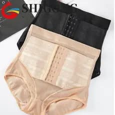 SHIGONG Modelador De Corpo Pós-Parto , Cuecas Emagrecedoras Com Fivela De Cintura Alta Para Mulheres Levantamento De Bun