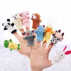 Conjunto de 10 Fantoches de Dedo de Animais Fofos para Crianças OQ3E
