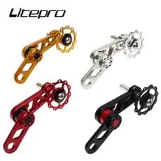 Litepro Bicicleta Tensionador De Corrente Traseiro Descarrilhador Com Zíper Dobrável MTB Polia Guia De Peças Para Acessó