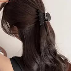 Garra De Cabelo De Acetato Transparente HUIJIANG , Clipe De Tubarão De Ácido Acético De Borboleta De Strass