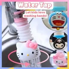 [EUH] Lovely Kids Criativo Hello Kitty Cabeça de torneira flexível para pia de cozinha Extensor de torneira giratória de