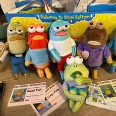 Bob Esponja Calça Quadrada Biquíni Bottom Buddies Série Bolsa Pingente Brinquedo Figura De Ação Boneca De Pelúcia Chavei